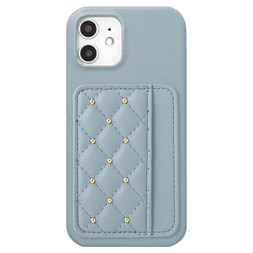 Vegan leather matte smooth studs decoration with vertical/horizontal selectable card pocket back case for Google Pixel series