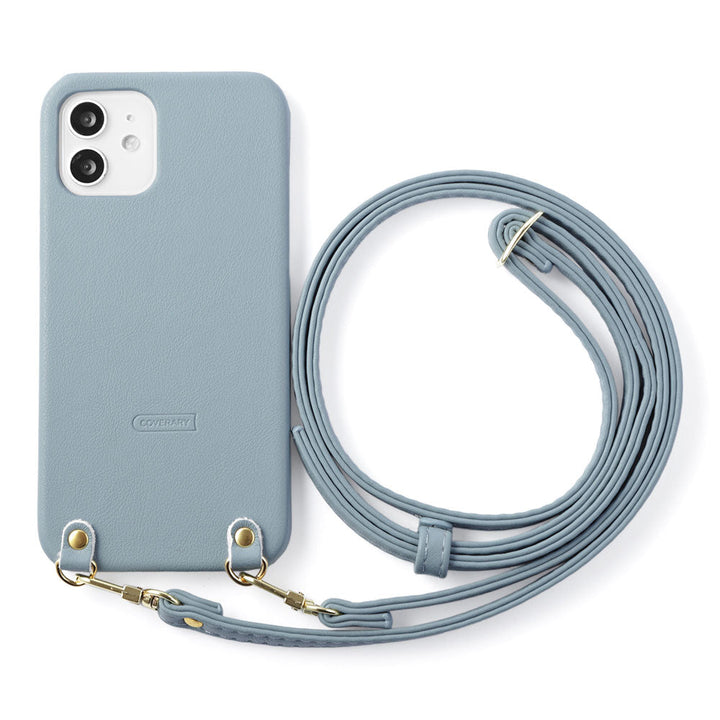 ヴィーガンレザー マットスムース ショルダーストラップ付き 背面ケース iPhoneシリーズ