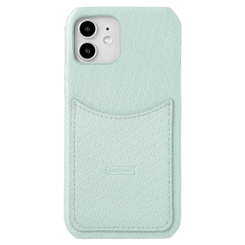 Vegan Leather Pastel Pearl Color Smiley Pocket Back Case Galaxy Series