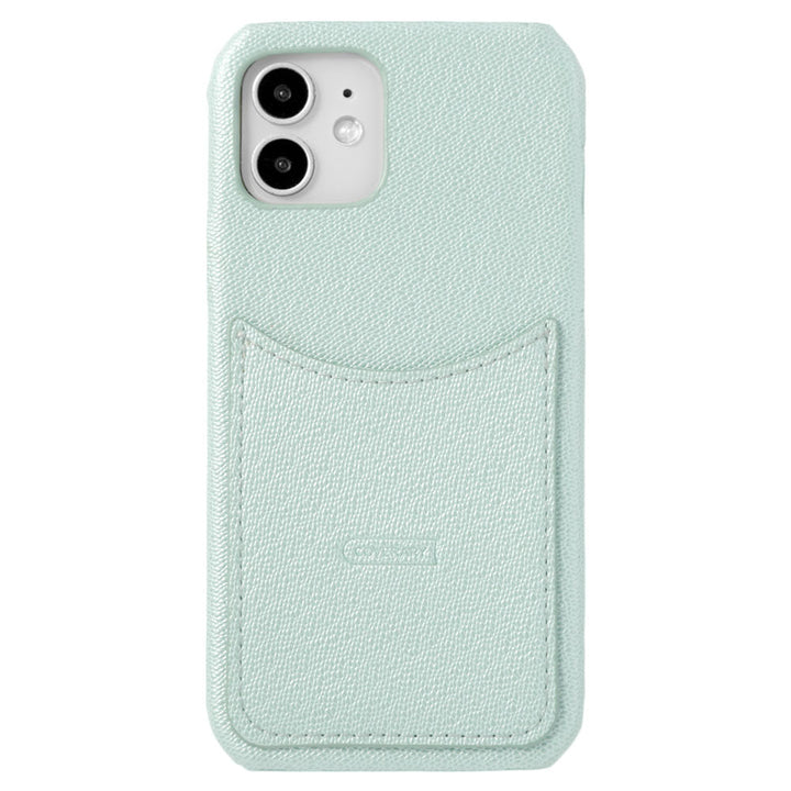 Vegan Leather Pastel Pearl Color Smiley Pocket Back Case AQUOS Series