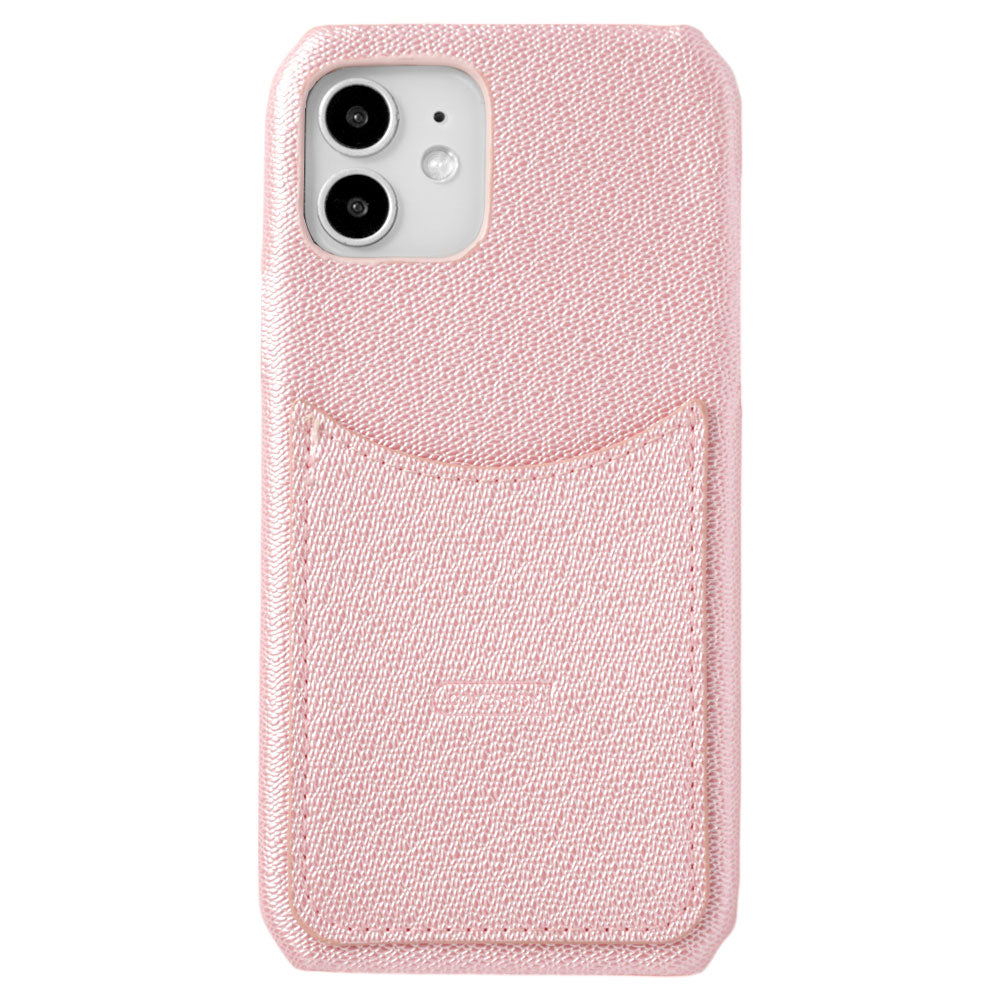 Vegan Leather Pastel Pearl Color Smiley Pocket Back Case AQUOS Series