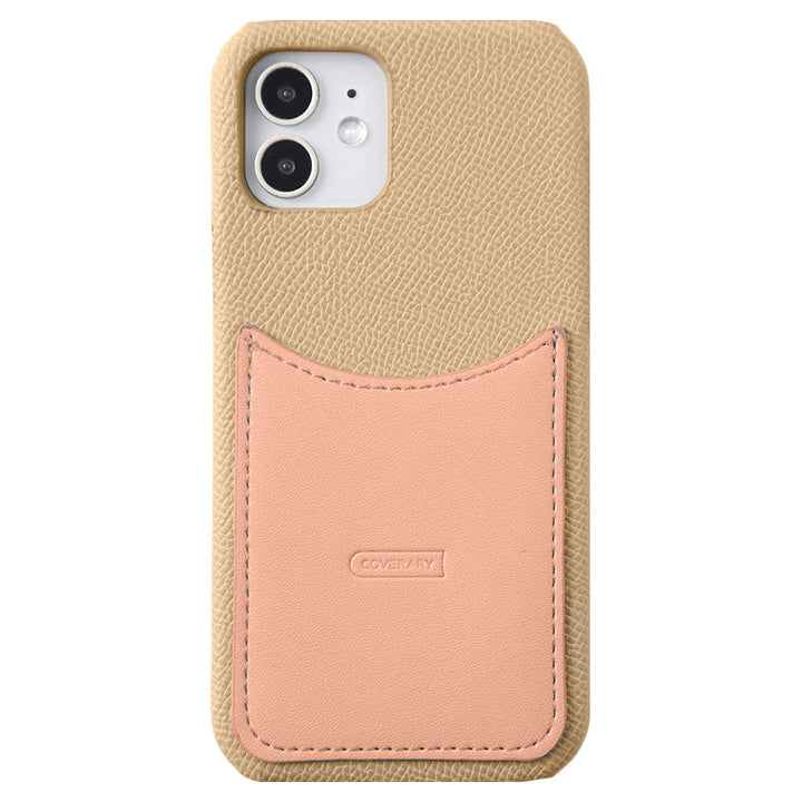 Cuir végan bicolore en matériaux différents, poche souriante, coque arrière, série Xperia