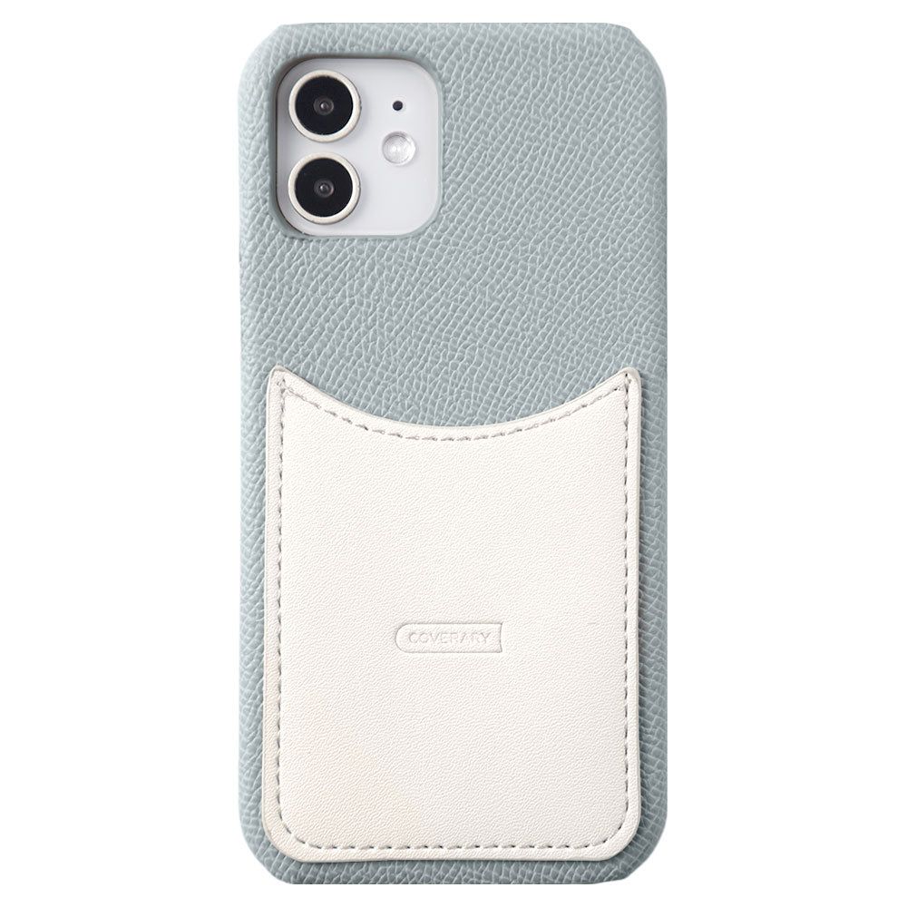 Cuir végan bicolore en matériaux différents, poche souriante, coque arrière, série Xperia