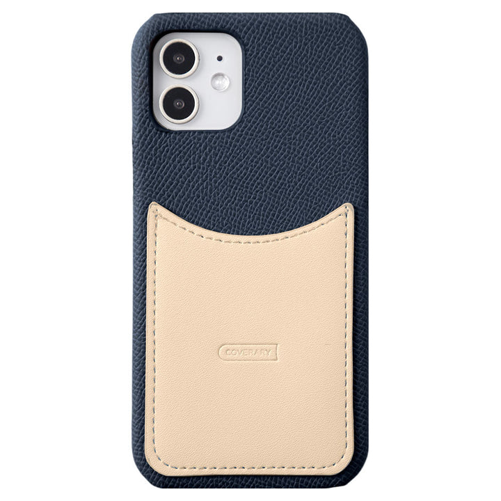 Vegan leather two-tone smiley pocket back case for Google Pixel series