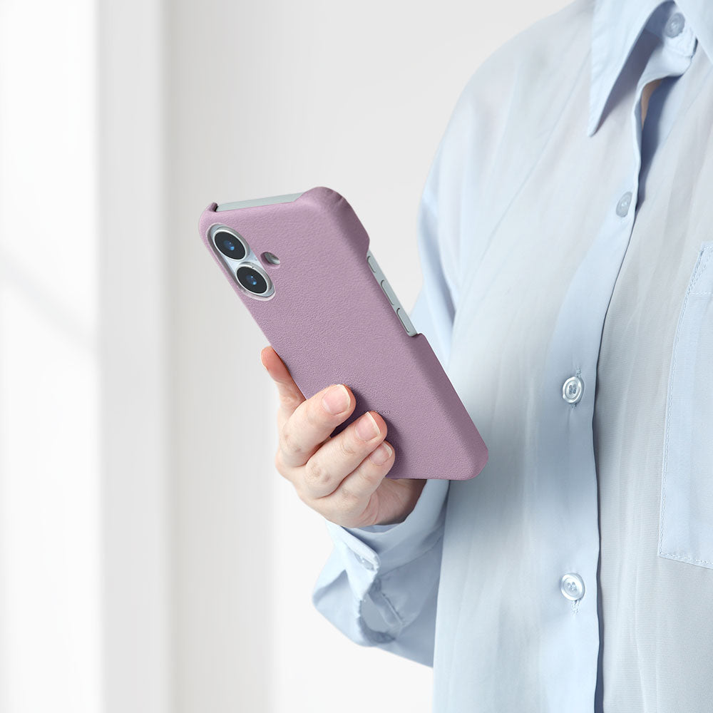 Cuir végan pastel terne coque arrière série AQUOS