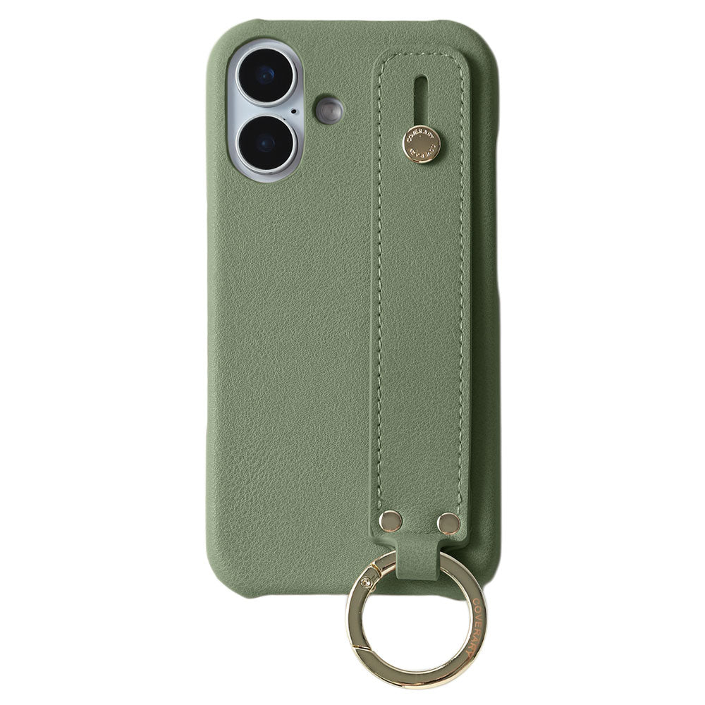 Vegan leather muted pastel back case with hand strap