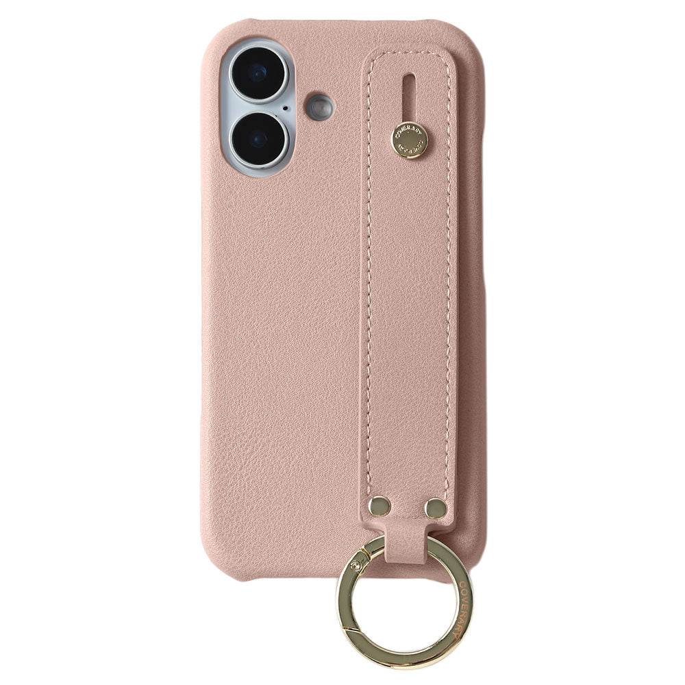 Vegan leather muted pastel back case with hand strap