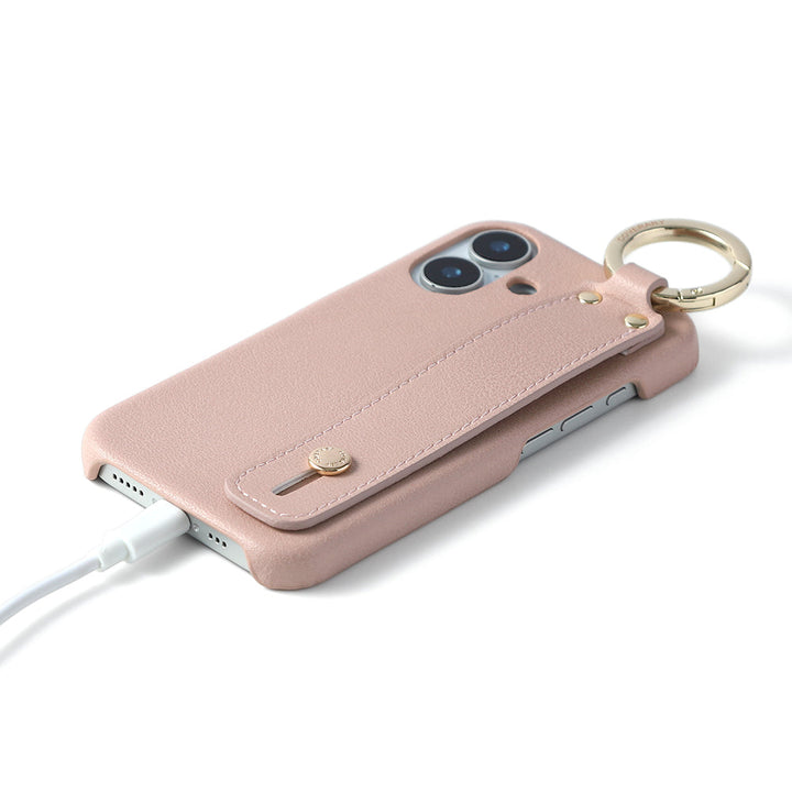 Vegan leather muted pastel back case with hand strap