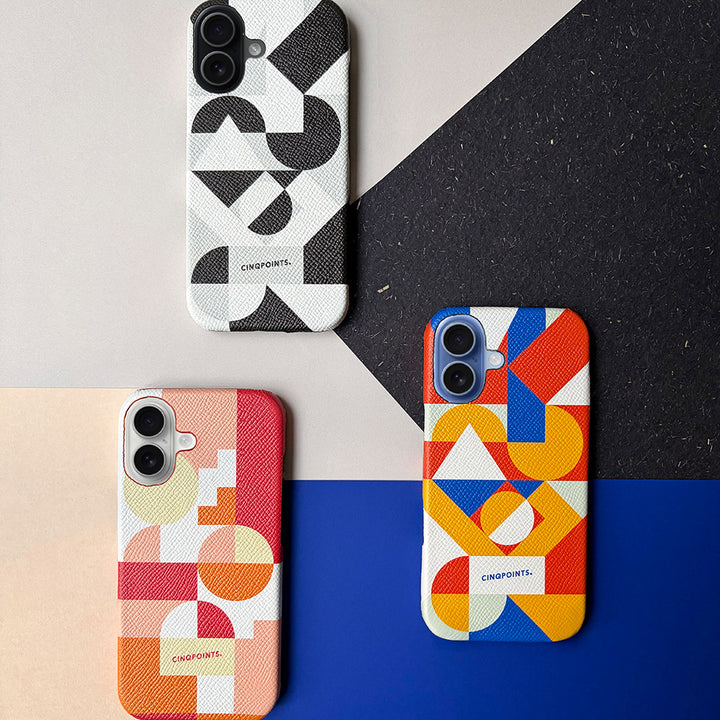 Cinqpoints STAIRS Étui arrière en cuir véritable collaboration