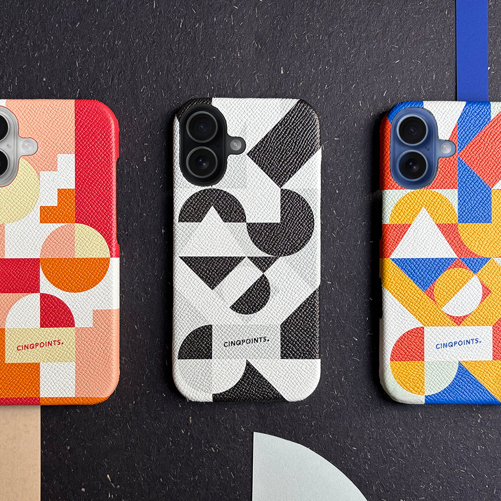 Cinqpoints STAIRS Étui arrière en cuir véritable collaboration