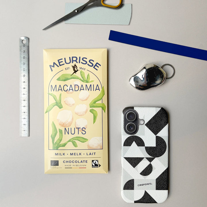 Cinqpoints STAIRS Étui arrière en cuir véritable collaboration