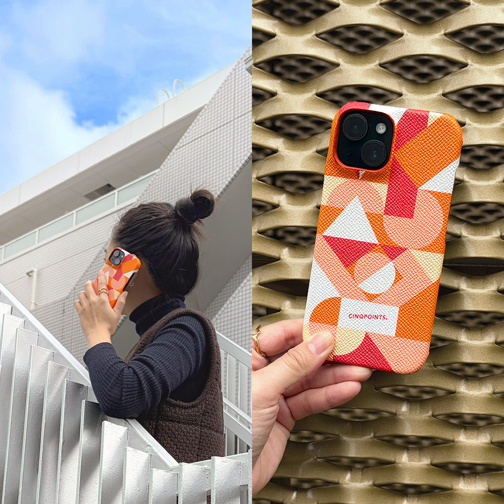 Cinqpoints STAIRS Étui arrière en cuir véritable collaboration