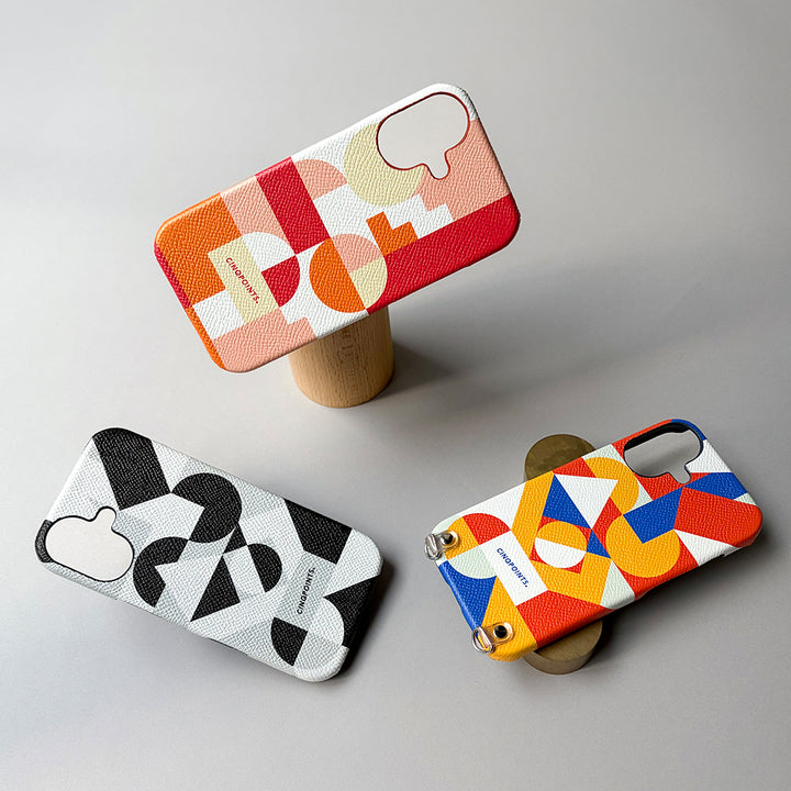 Cinqpoints STAIRS Étui arrière en cuir véritable collaboration