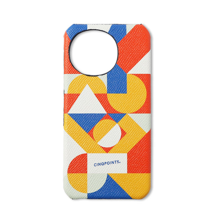 Cinqpoints ABSTRACT Étui arrière en cuir véritable collaboration