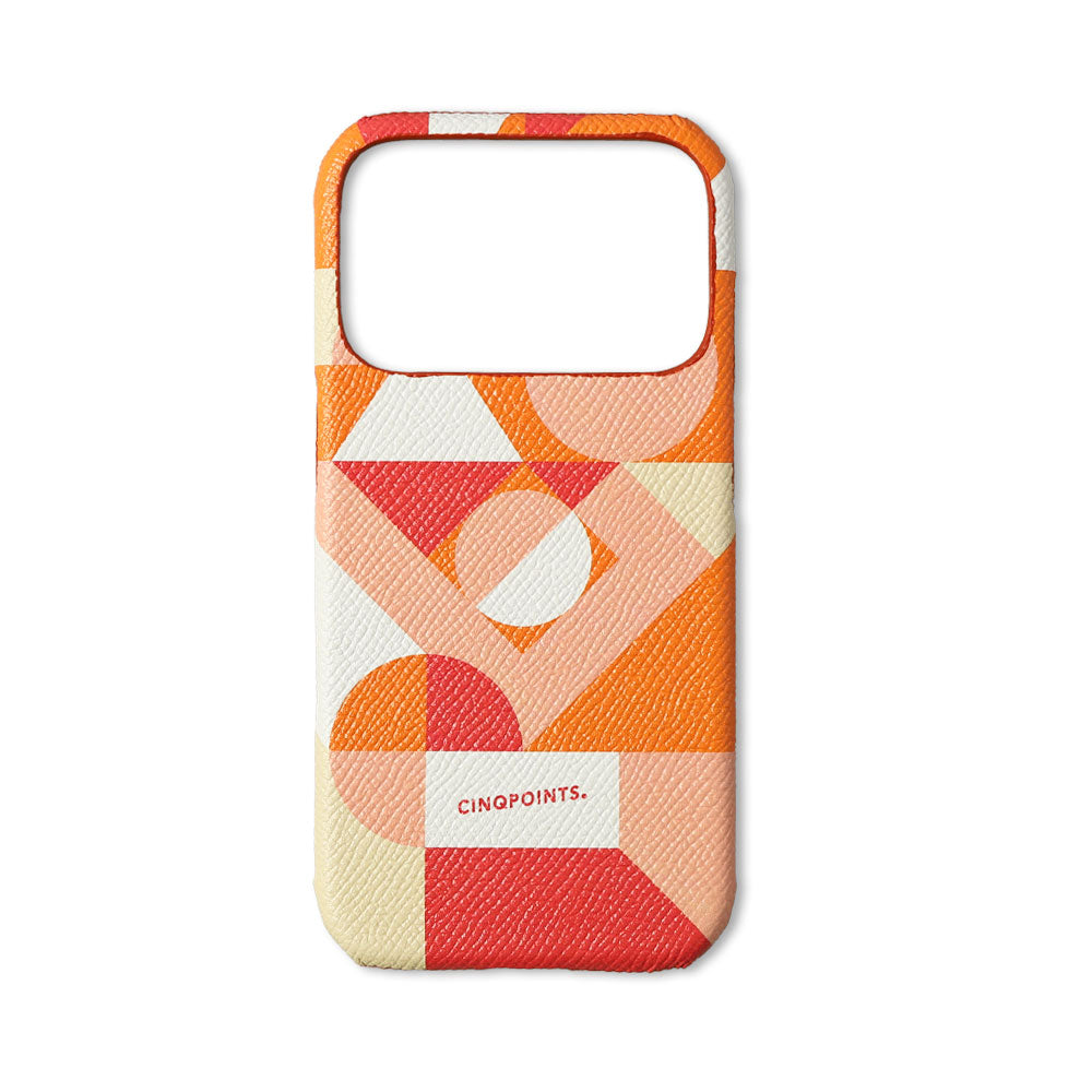 Cinqpoints ABSTRACT Étui arrière en cuir véritable collaboration