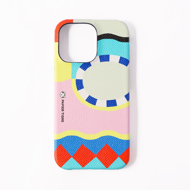 PAPIER TIGRE POOL ROSE Étui arrière en cuir véritable