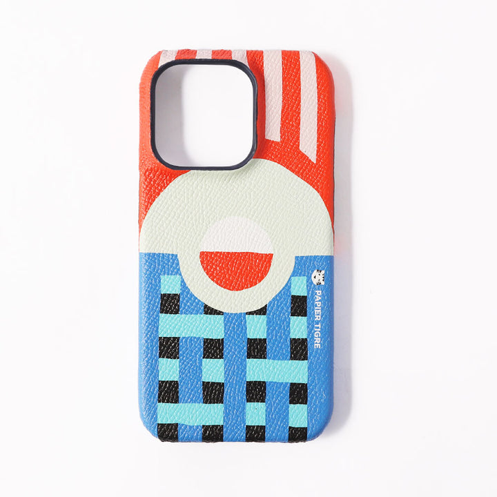 PAPIER TIGRE SOLEIL ROUGE Étui arrière en cuir véritable