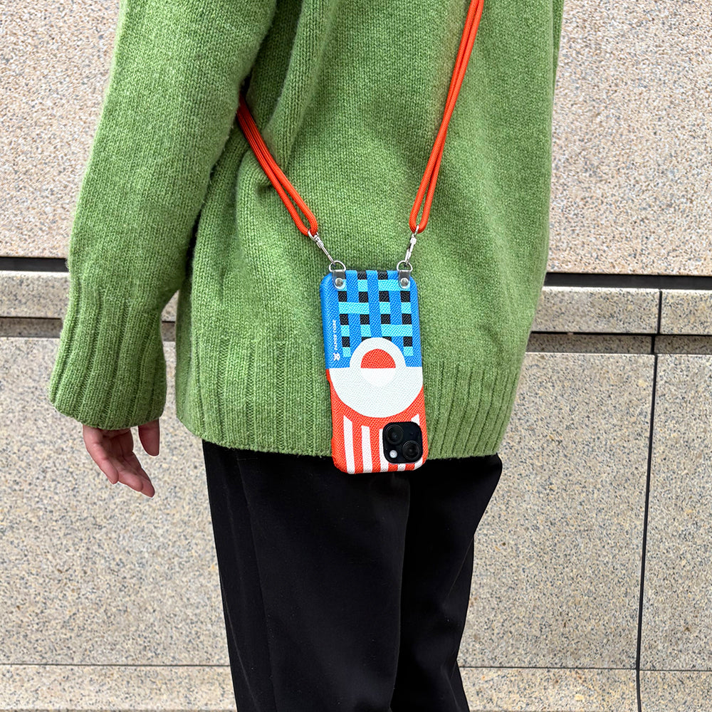 PAPIER TIGRE SOLEIL ROUGE Étui arrière en cuir véritable