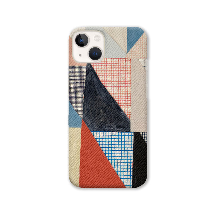 Sabine Finkenauer Grids and triangles_2019 Cuir véritable Étui arrière