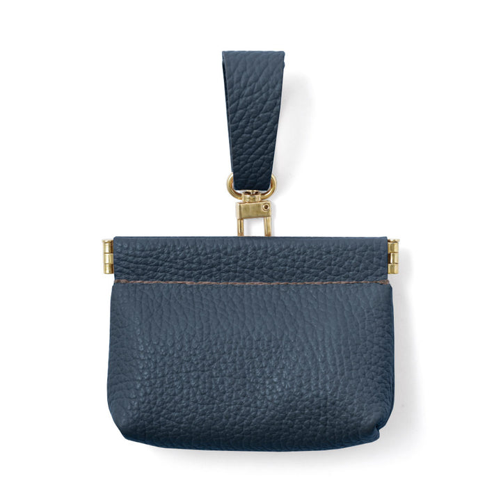 本革 32色 イタリアンシュリンクレザー ミニポーチ 吊り下げバネ口ケース