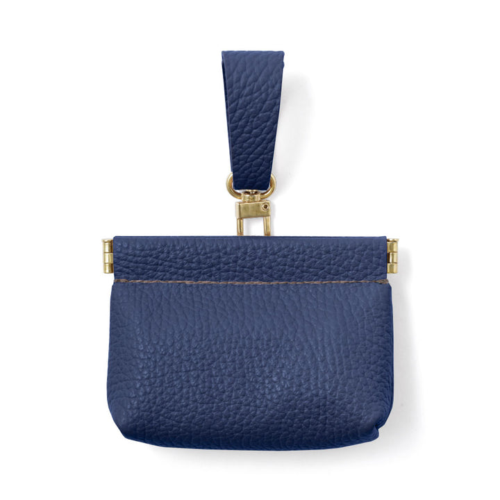 本革 32色 イタリアンシュリンクレザー ミニポーチ 吊り下げバネ口ケース