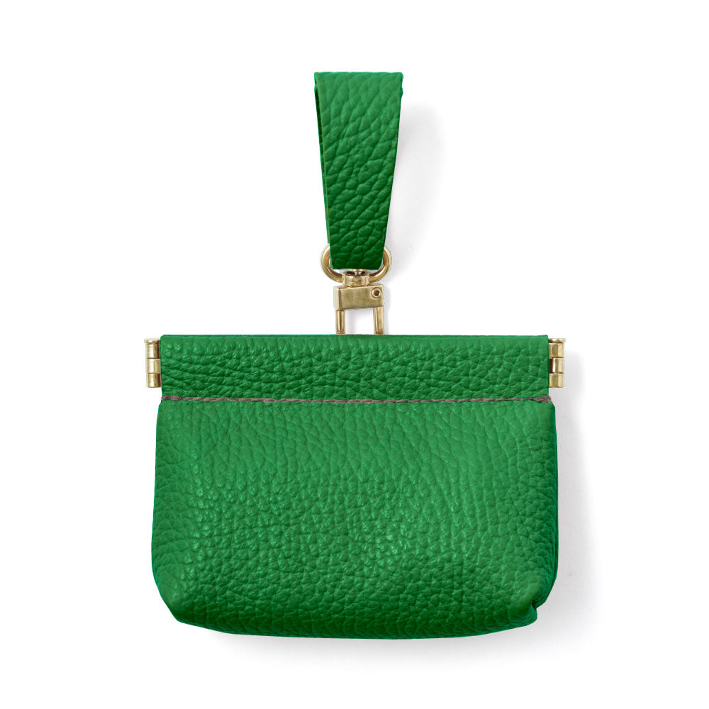 本革 32色 イタリアンシュリンクレザー ミニポーチ 吊り下げバネ