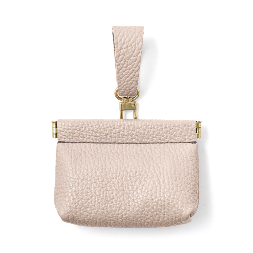 本革 32色 イタリアンシュリンクレザー ミニポーチ 吊り下げバネ口ケース