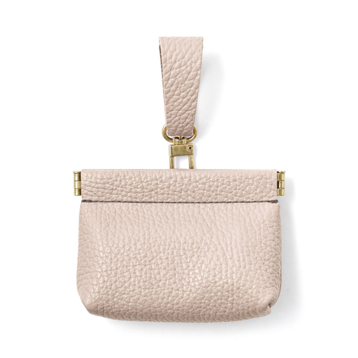 本革 32色 イタリアンシュリンクレザー ミニポーチ 吊り下げバネ口ケース