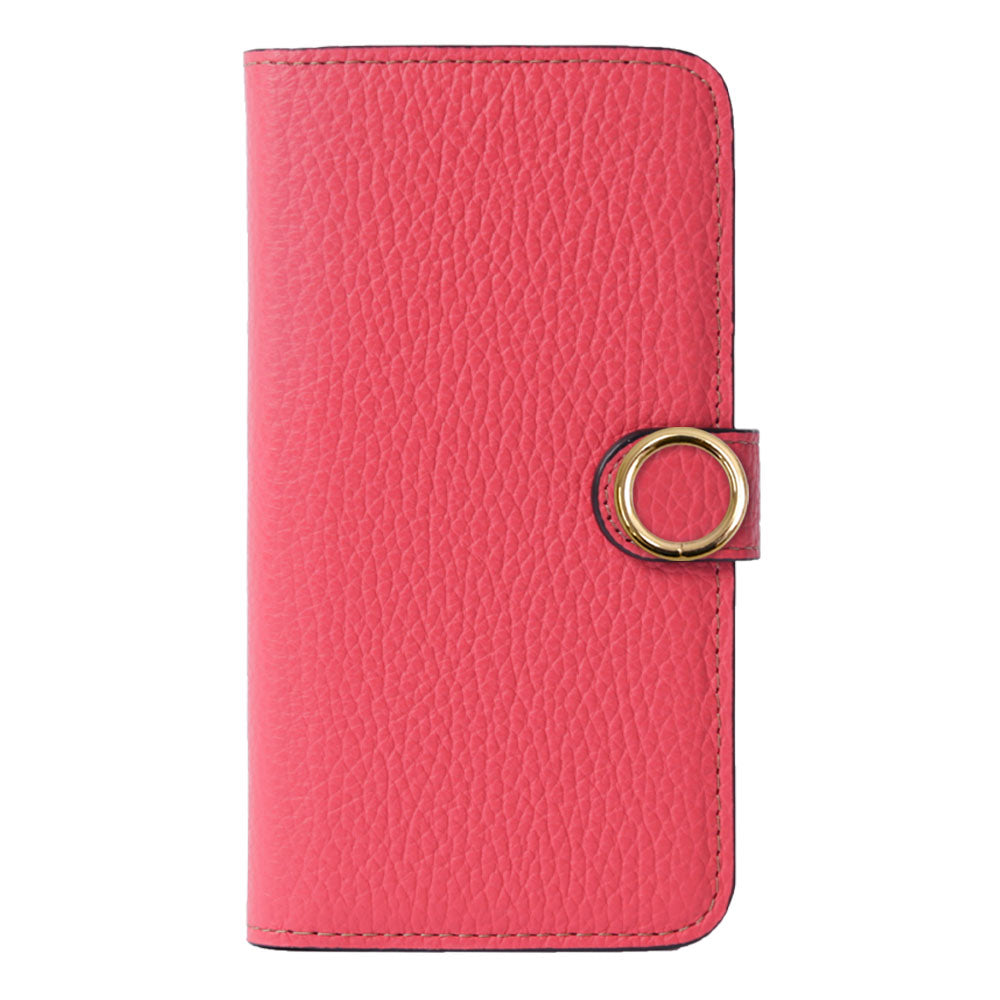 Cuir véritable 32 couleurs cuir italien grainé étui portefeuille avec anneau doré pour cartes (avec ceinture) série Xperia