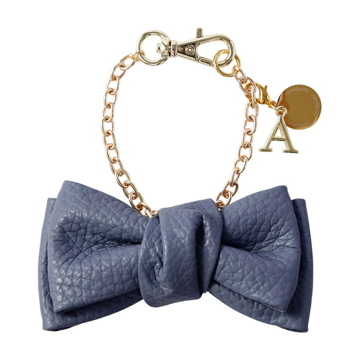 Accessories Genuine Leather Italian Shrink Leather Double Ribbon Initial Charm