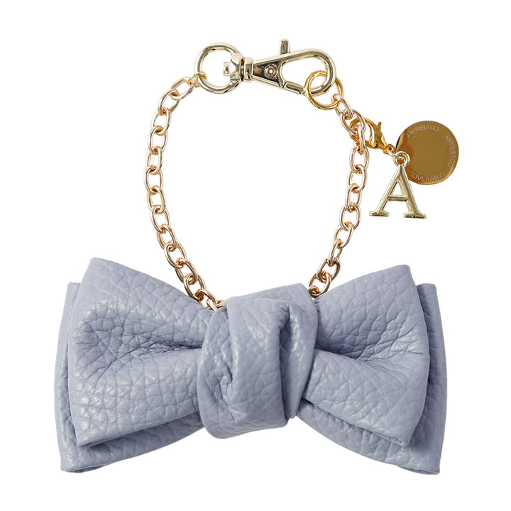 Accessories Genuine Leather Italian Shrink Leather Double Ribbon Initial Charm