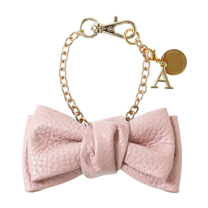 Accessories Genuine Leather Italian Shrink Leather Double Ribbon Initial Charm