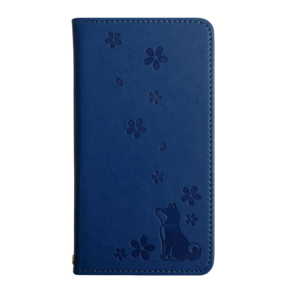 ヴィーガンレザー 犬柄 エンボス 手帳型ケース Galaxyシリーズ