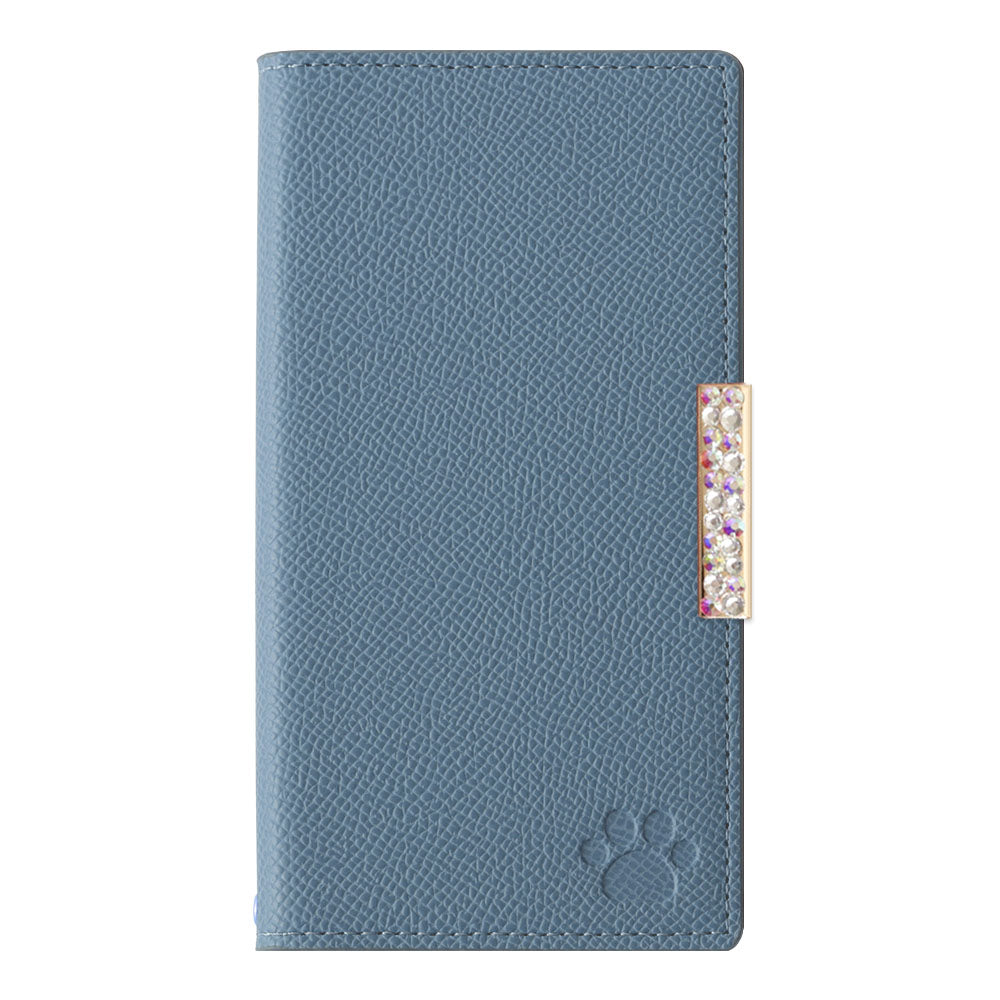 Vegan leather cat-shaped pocket bicolor stone frame decoration stand function notebook-style case for Google Pixel series