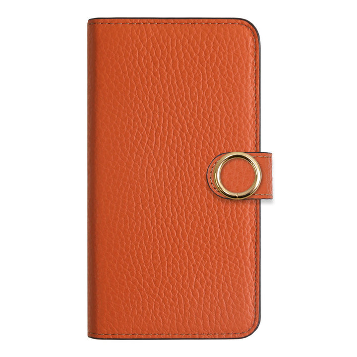 Cuir véritable 32 couleurs cuir italien grainé étui portefeuille avec anneau doré pour cartes (avec ceinture) série Xperia