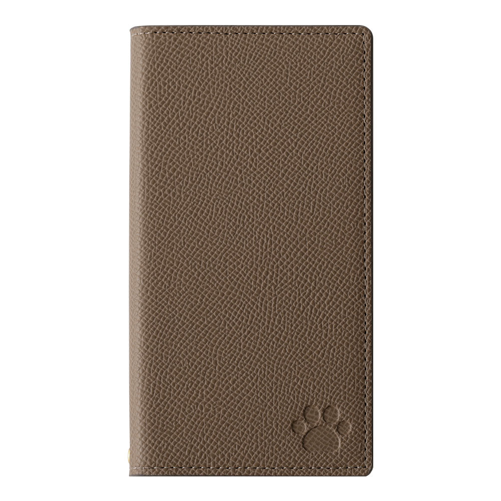 ヴィーガンレザー ネコ型ポケット バイカラー スタンド機能 手帳型ケース AQUOSシリーズ