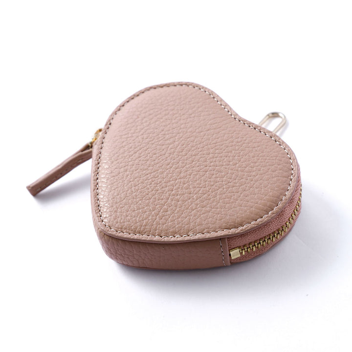 Genuine leather 32 colors Italian shrink leather heart-shaped pouch & shoulder strap included back case
