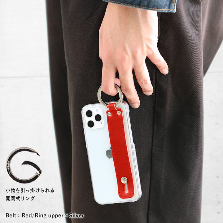 Étui transparent en cuir véritable cuir Tochigi avec poignée arrière pour la série Galaxy