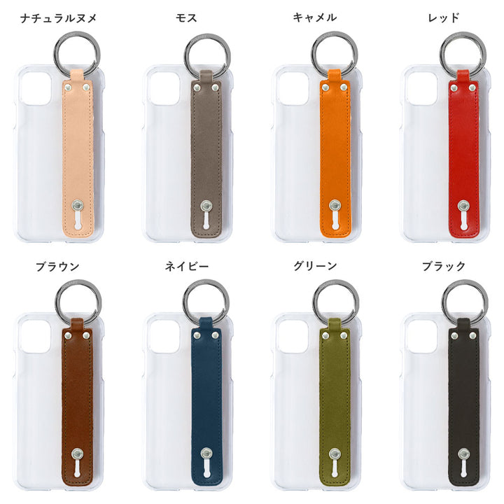 Clear case genuine leather Tochigi leather with hand belt back case