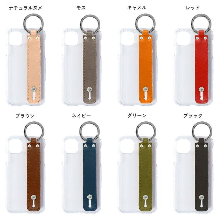 Étui transparent en cuir véritable cuir Tochigi avec poignée à main, étui arrière pour la série iPhone