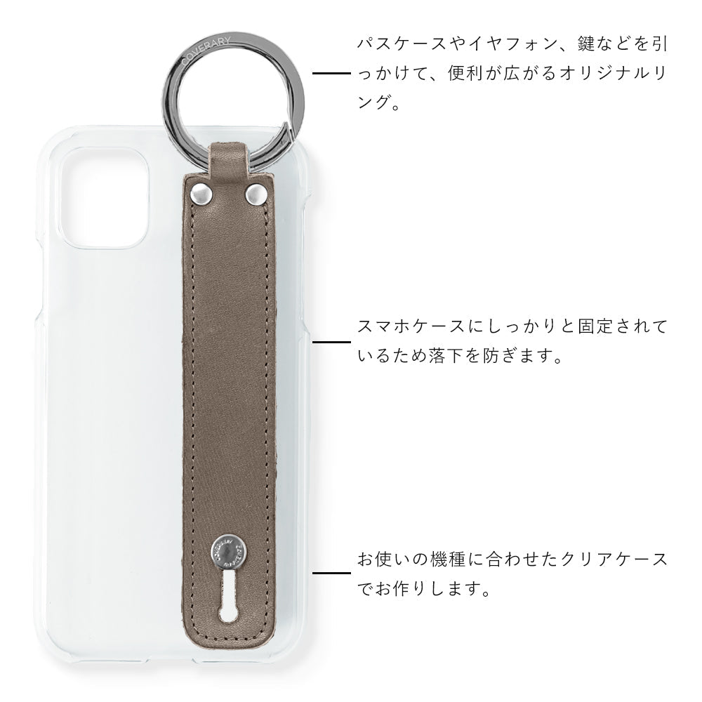 Étui transparent en cuir véritable cuir Tochigi avec poignée arrière pour la série Galaxy