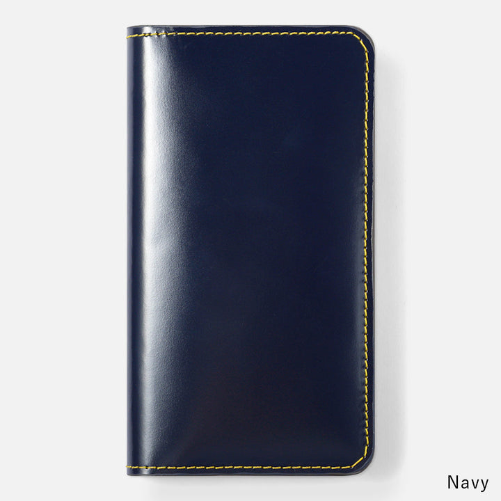 Genuine leather calf leather card storage notebook-style case AQUOS series