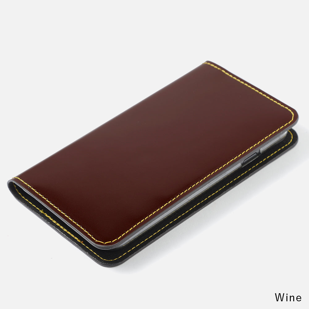 本革 カーフレザー カード収納付き 手帳型ケース iPhoneシリーズ