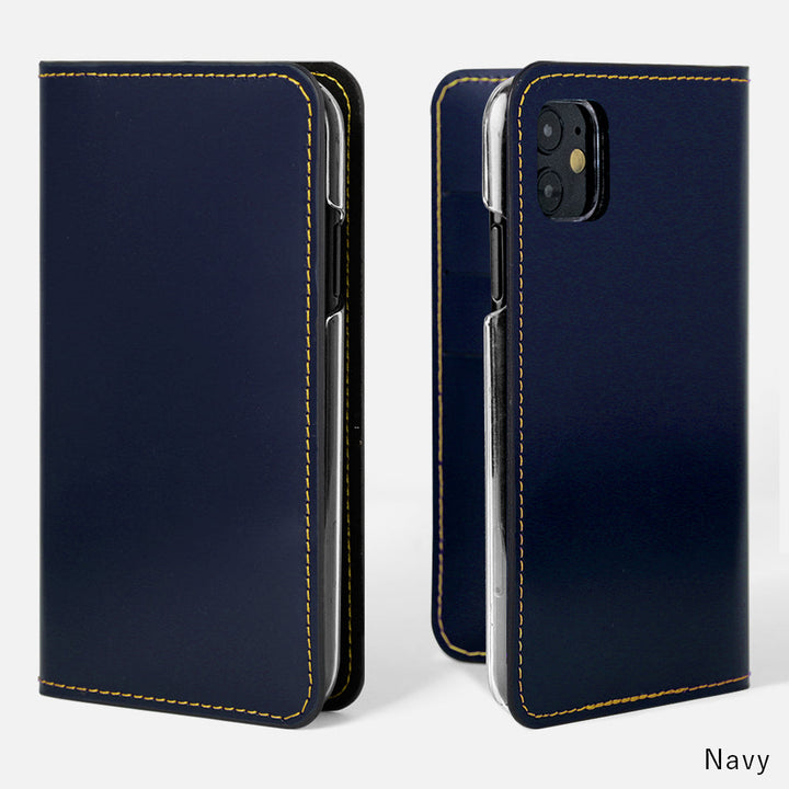 本革 カーフレザー カード収納付き 手帳型ケース iPhoneシリーズ