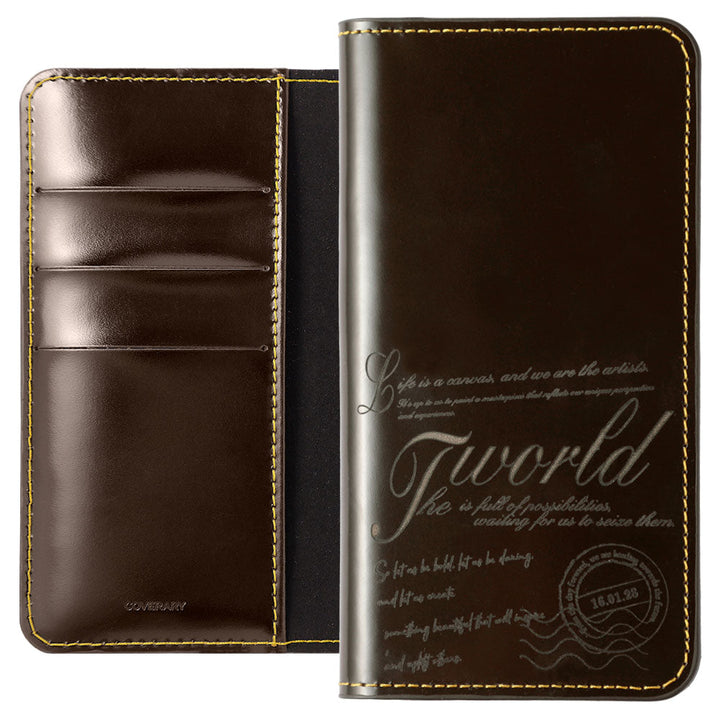 Genuine leather calf leather laser-processed line drawing card storage notebook-style case for Google Pixel series