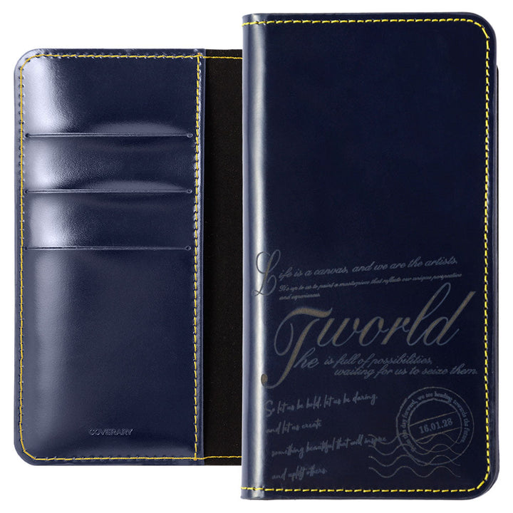 Genuine leather calf leather laser-processed line drawing card storage notebook-style case for Google Pixel series