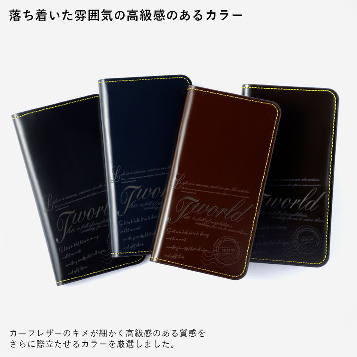 Genuine leather calf leather laser-processed line drawing card storage notebook-style case