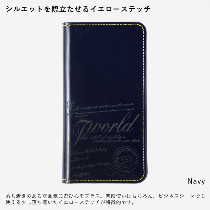 Genuine leather calf leather laser-processed line drawing card storage notebook-style case