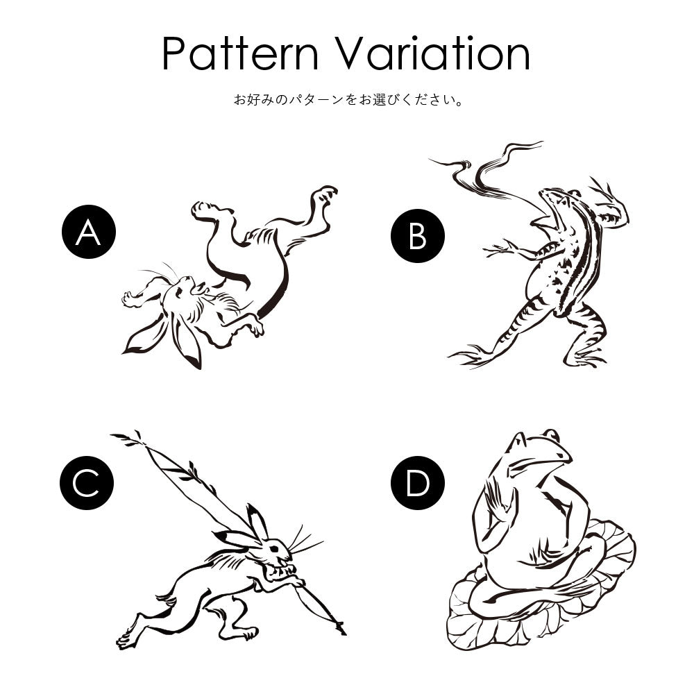 Genuine leather calf leather laser-processed line drawing Chōjū-giga with card storage notebook-style case for Google Pixel series