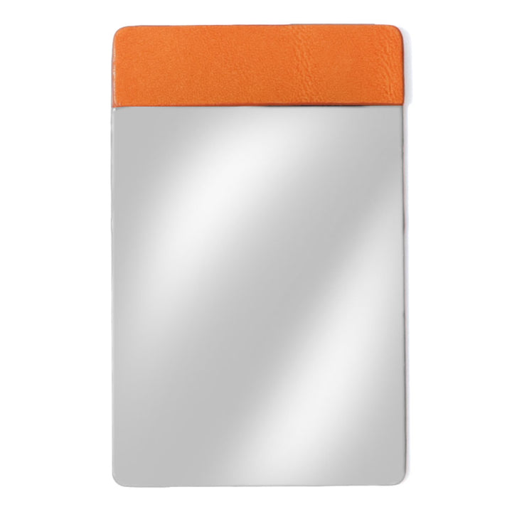 Accessory Genuine Leather Tochigi Leather Stainless Steel Card-Type Mirror